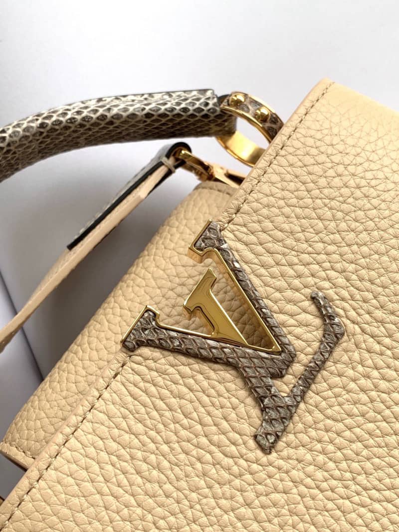 Louis Vuitton Capucines Mini Replica Bag Apricot M55921 - DEEPREPS
