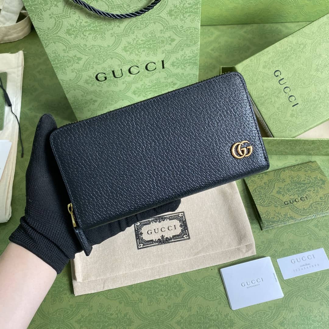 Gucci GG Marmont Leather Zip Around Wallet Replica 428736 - DEEPREPS