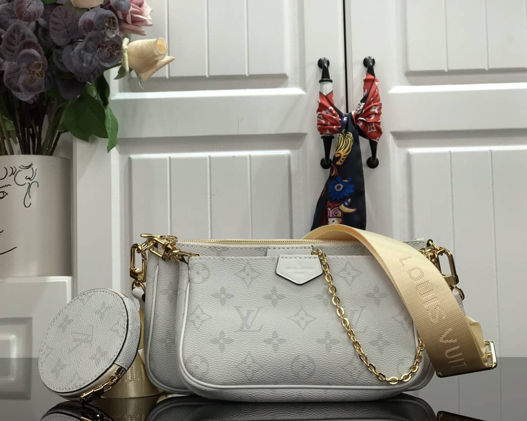 Louis Vuitton Monogram Canvas Multi Pochette Replica White M44823 - DEEPREPS