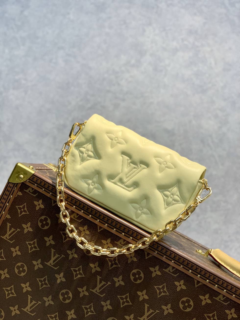Louis Vuitton Wallet On Strap Bubblegram Leather Yellow M81400 Replica - DEEPREPS