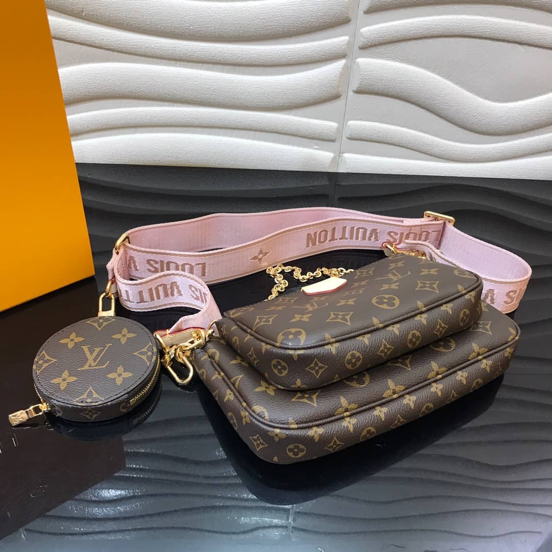 Louis Vuitton Monogram Canvas Multi Pochette Replica Pink M44823 - DEEPREPS