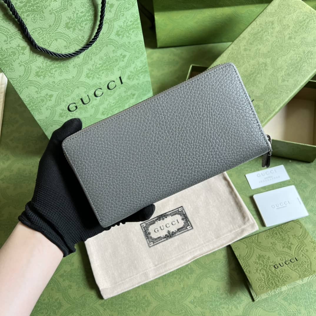 Gucci GG Marmont Leather Zip Long Wallet Replica 456117 - DEEPREPS