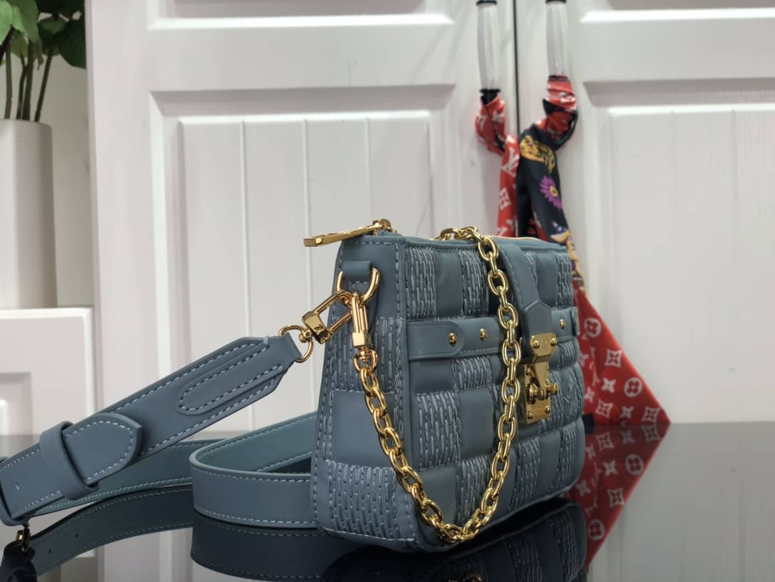Louis Vuitton Pochette Troca Replica Shoulder Bag Blue M59046 - DEEPREPS