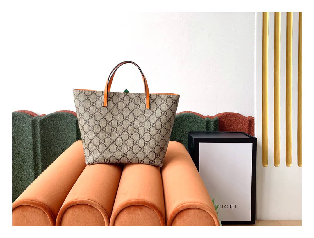 Gucci Children GG Tote With Pineapple Bag Replica Yellow 580840 - DEEPREPS