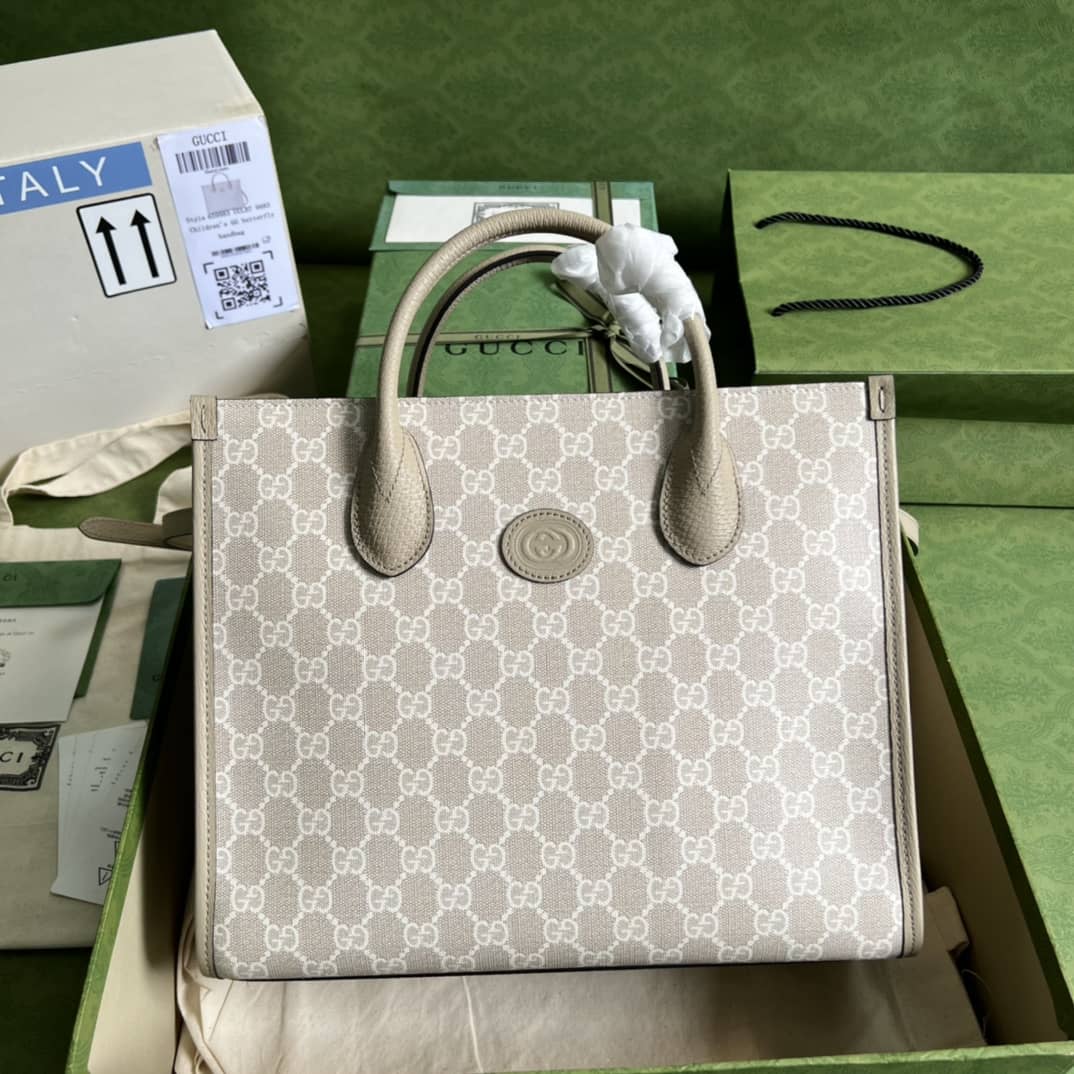 Gucci GG Small Tote Bag With Interlocking G 659983 Replica - DEEPREPS