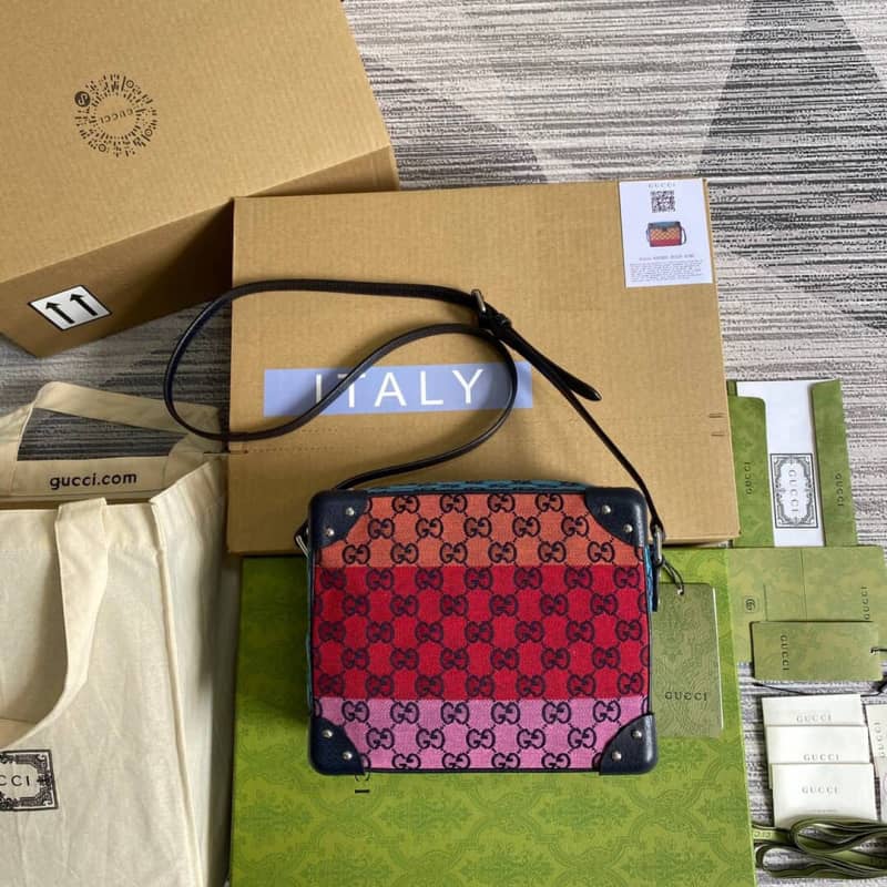 Gucci GG Supreme Leather Shoulder Bag Replica Colorful 626363 - DEEPREPS