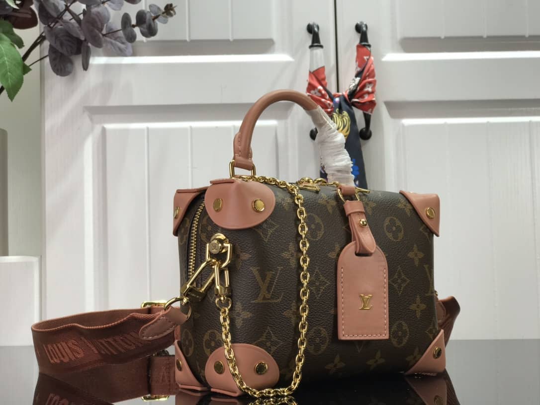 Louis Vuitton Petite Malle Souple Monogram Bag Replica Pink M45571 - DEEPREPS