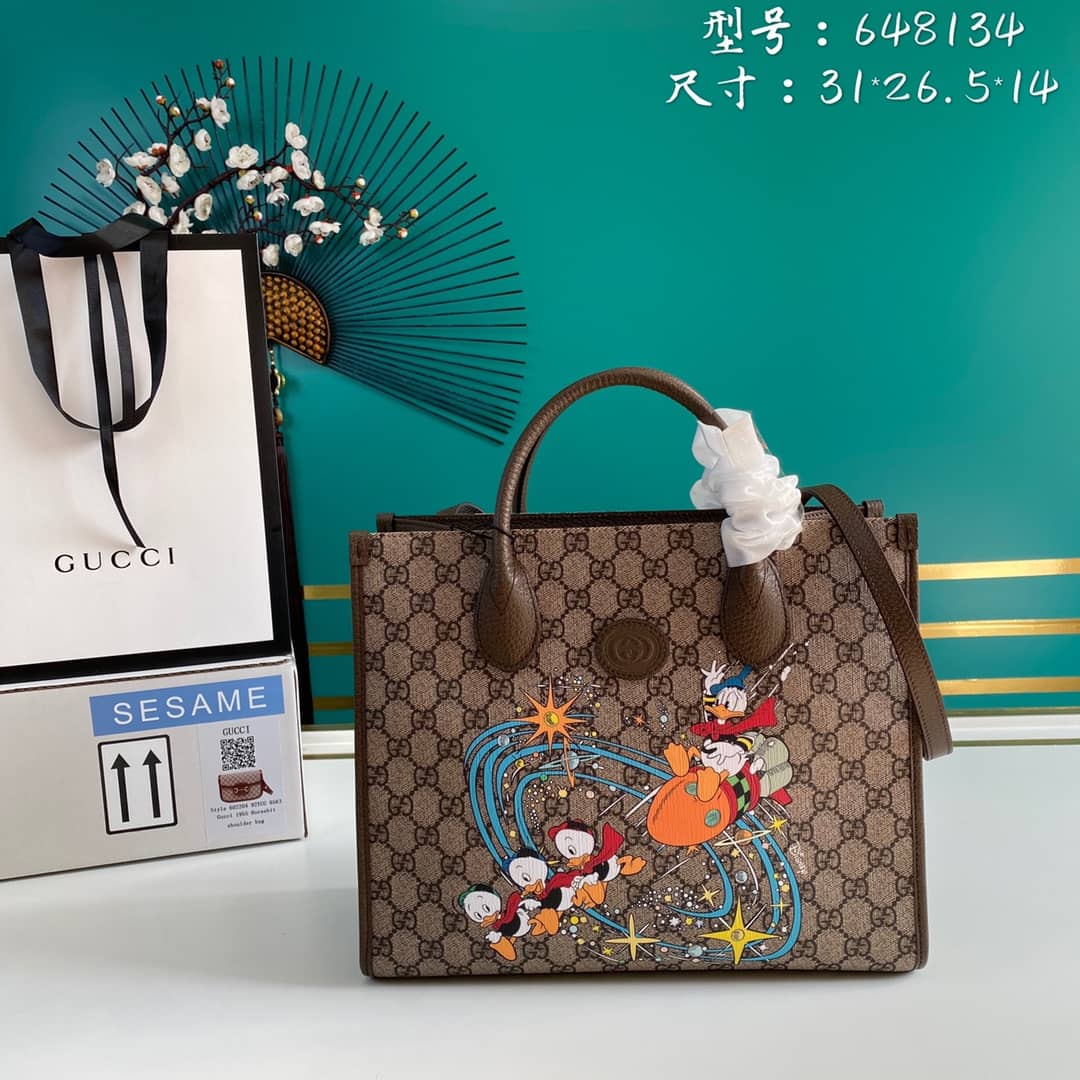 Gucci x Disney Donald Duck Tote Replica 648134 - DEEPREPS