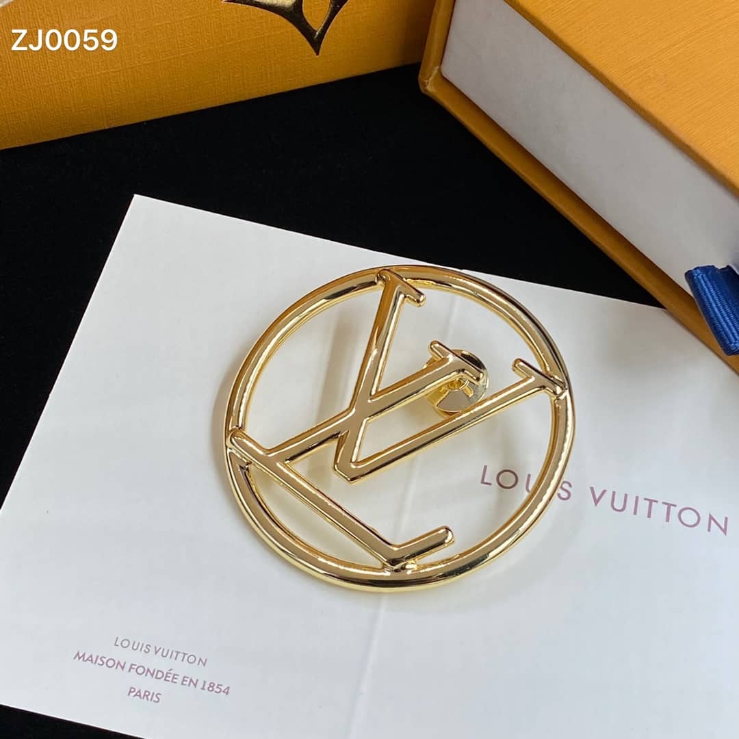 Fake Louis vuitton Logo Brooch - DEEPREPS