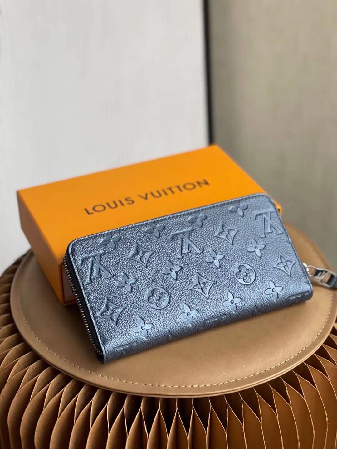 Louis Vuitton Long Wallet Zippy Empreinte Navy Blue M80958 Replica Wallet - DEEPREPS