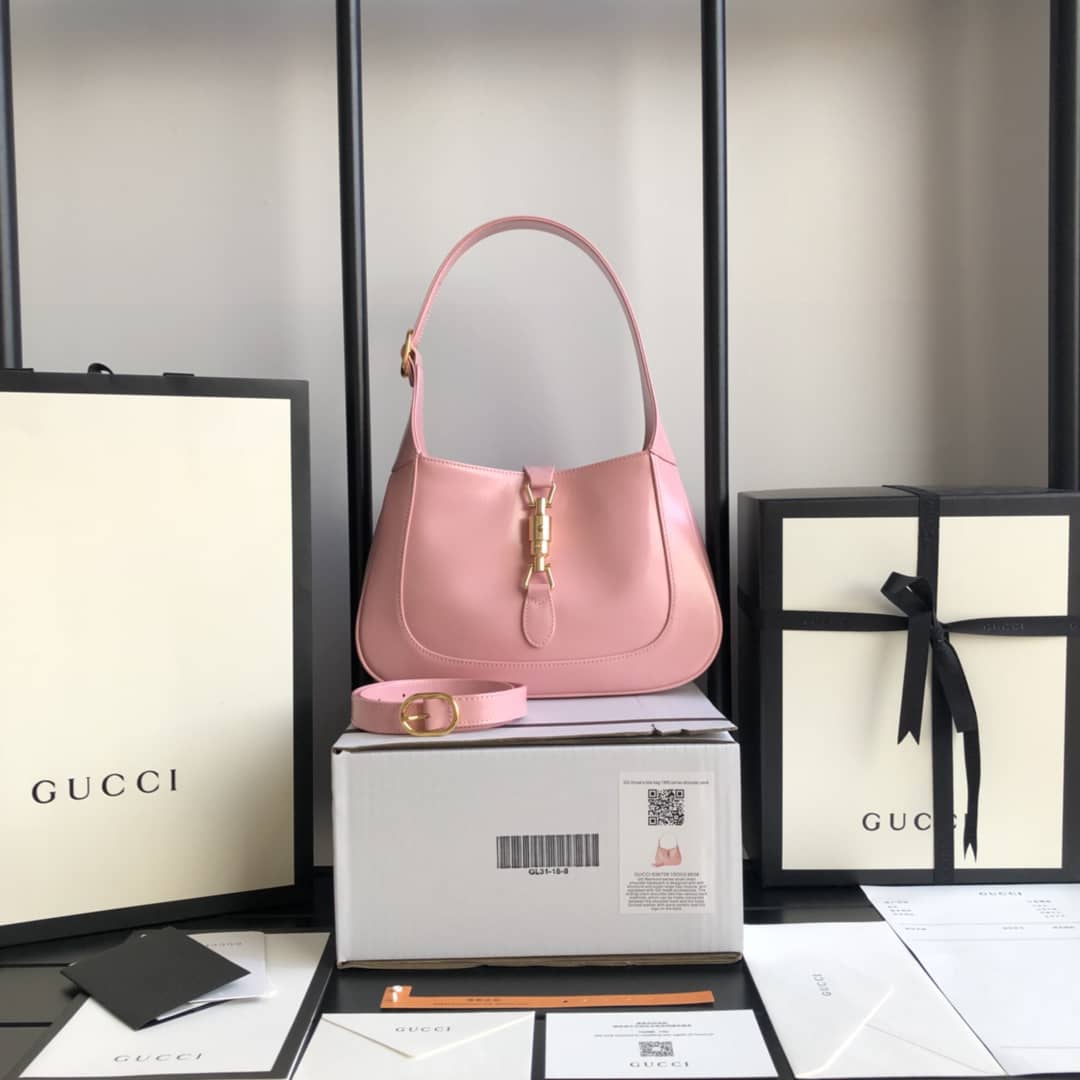Gucci GG Jackie 1961 Small Hobo Shoulder Bag Replica Pink 636709 - DEEPREPS