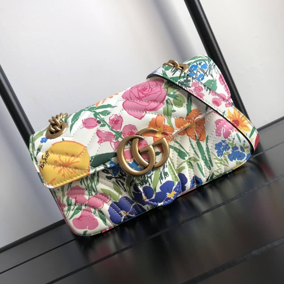 Gucci GG Marmont Mini Matelasse Shoulder Bag Replica Colorful 446744 - DEEPREPS