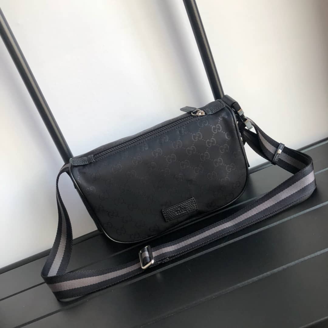 Gucci GG Supreme Belt Bag Replica Black 449132 - DEEPREPS