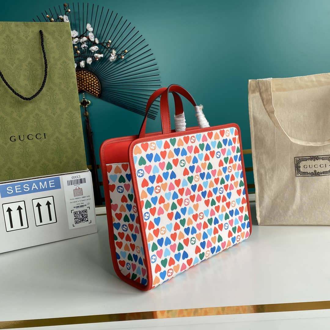 Gucci GG Printed Multicolor Kids Girl Tote Replica 605614 - DEEPREPS