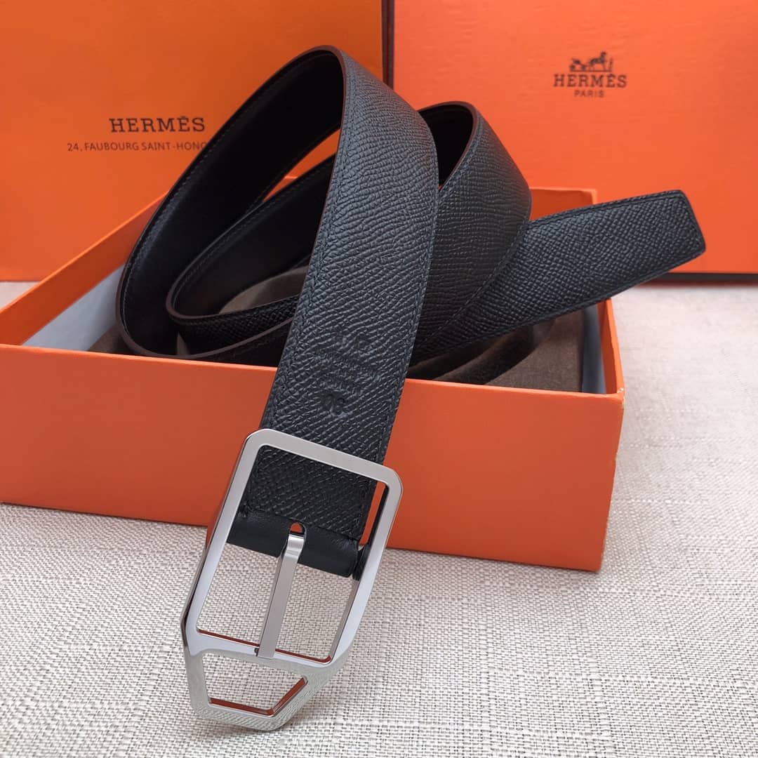 7 Star Hermes Leather Belt 32mm - DEEPREPS