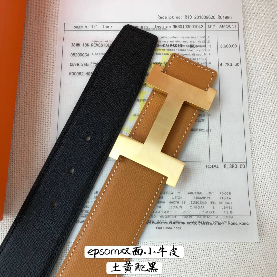Fake Hermes Logo Belt 38mm - DEEPREPS