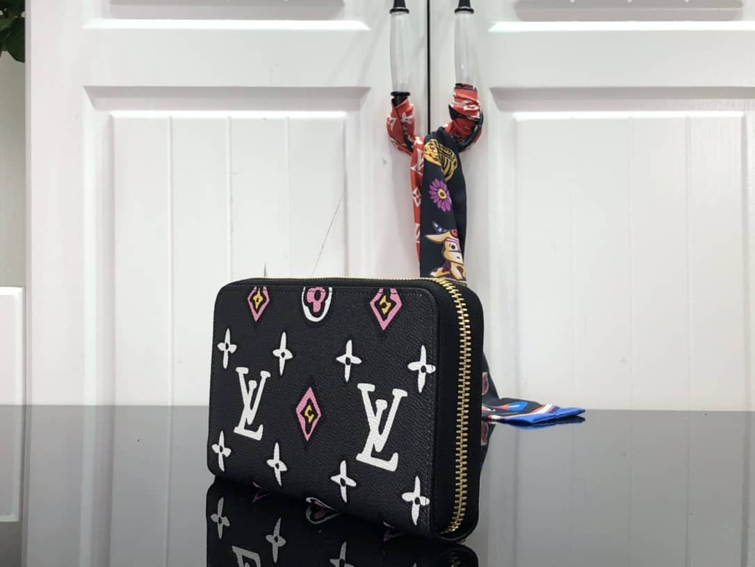 Louis Vuitton Around Monogram Zippy Wallet Replica Black M80683 - DEEPREPS