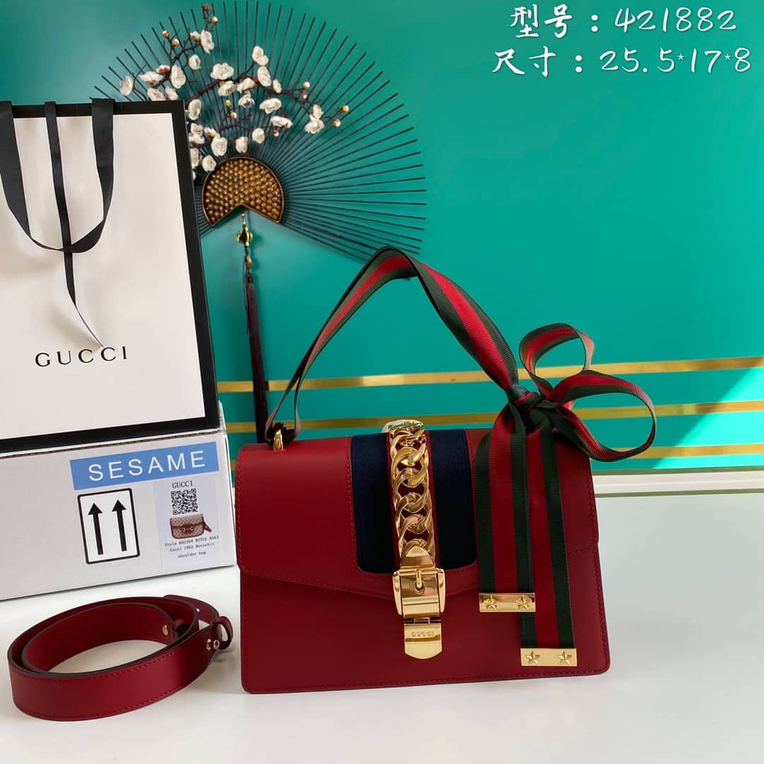 Gucci Sylvie Small Shoulder Bag Replica 421882 - DEEPREPS