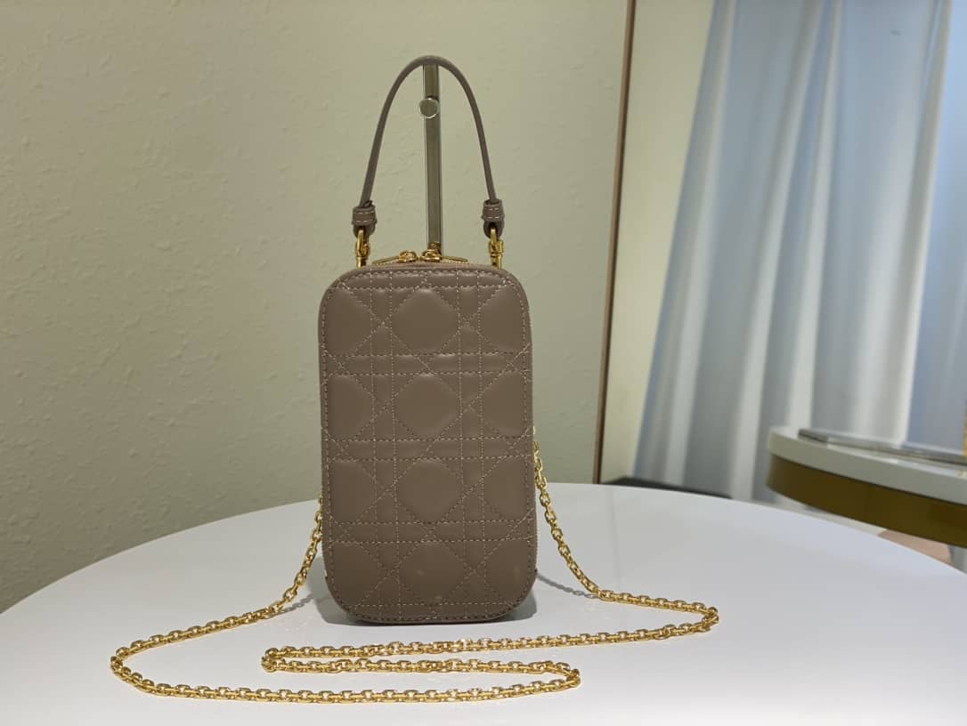 Lady Dior Dupe Lambskin 18CM Phone Holder - DEEPREPS