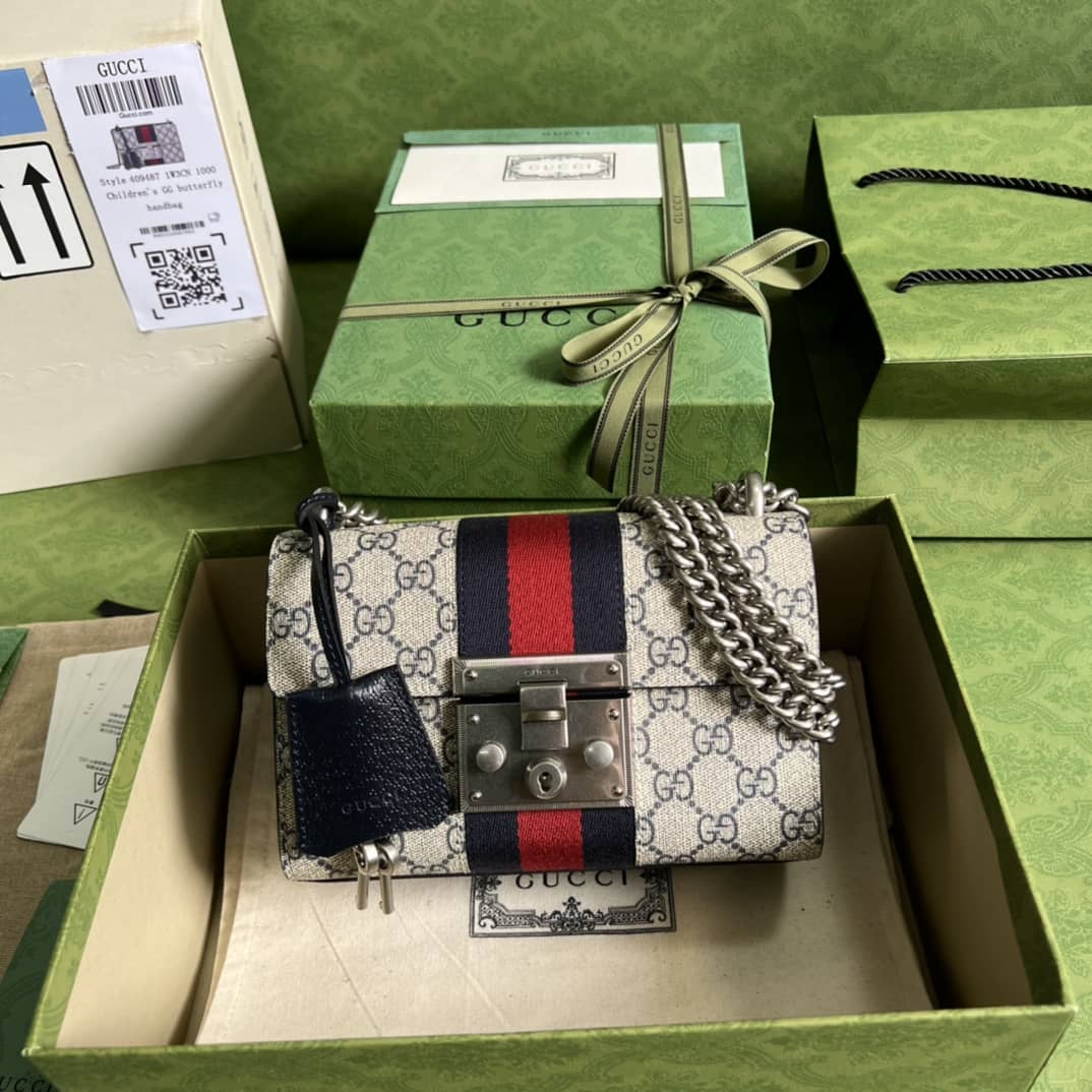 Gucci Crossbody Dupe Padlock Small GG Chain 409487 - DEEPREPS