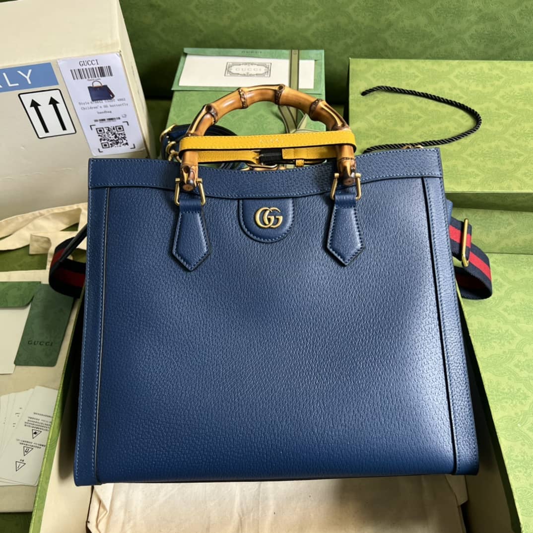 Gucci Diana Medium Blue 678842 Replica Tote Bag - DEEPREPS