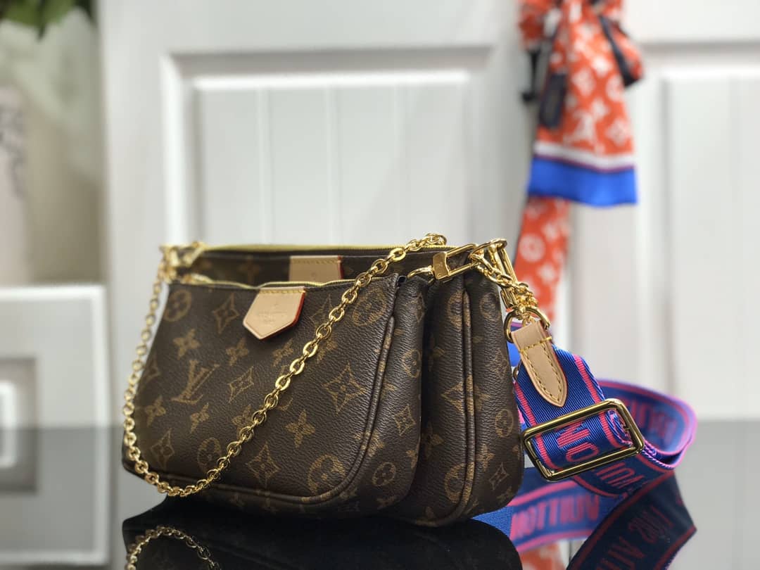 Louis Vuitton Monogram Canvas Multi Pochette Replica Blue M44823 - DEEPREPS
