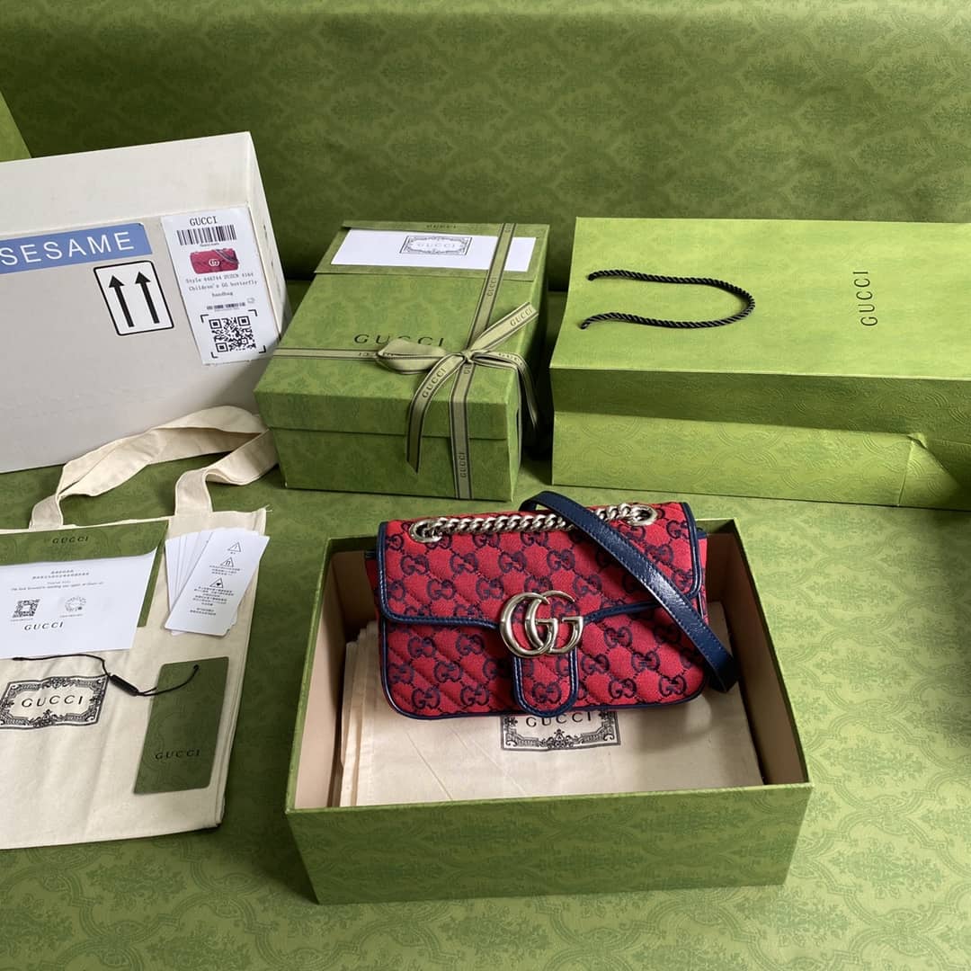 Gucci Marmont GG Matelasse Leather Mini Shoulder Bag Replica 446744 - DEEPREPS