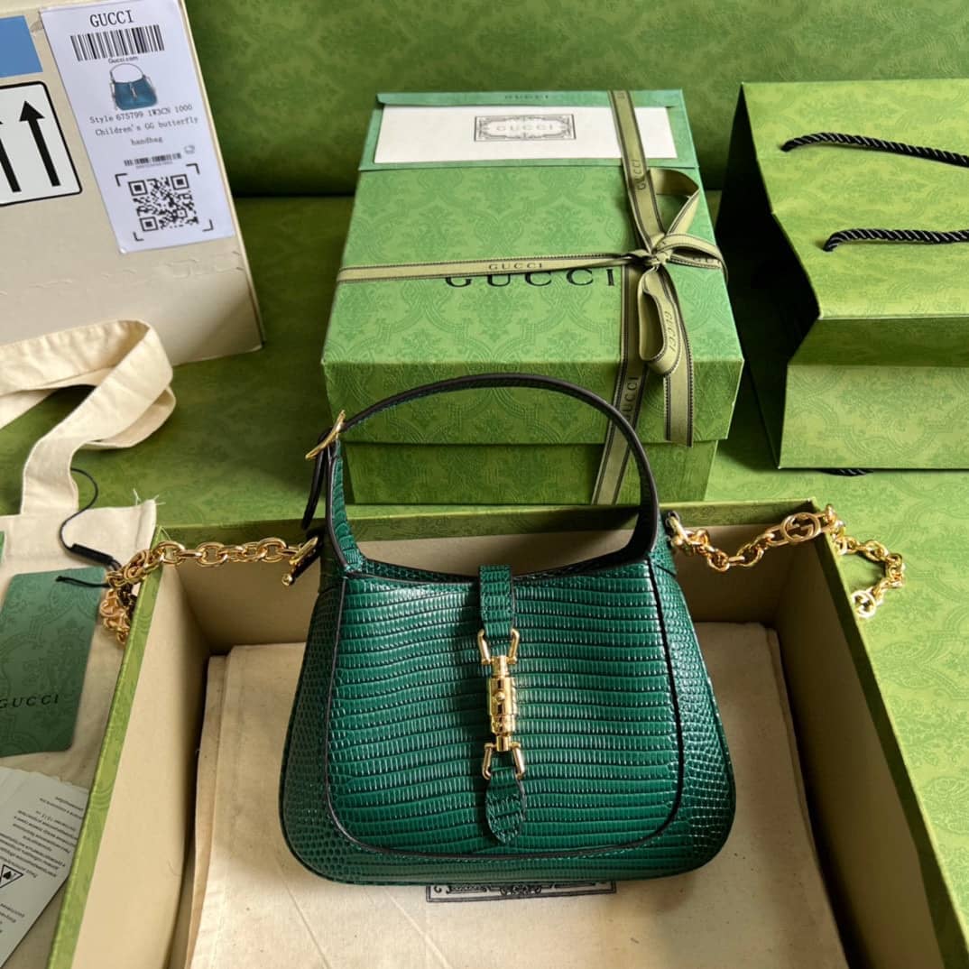 Gucci Jackie 1961 Mini Shoulder Bag Green 675799 Replica - DEEPREPS