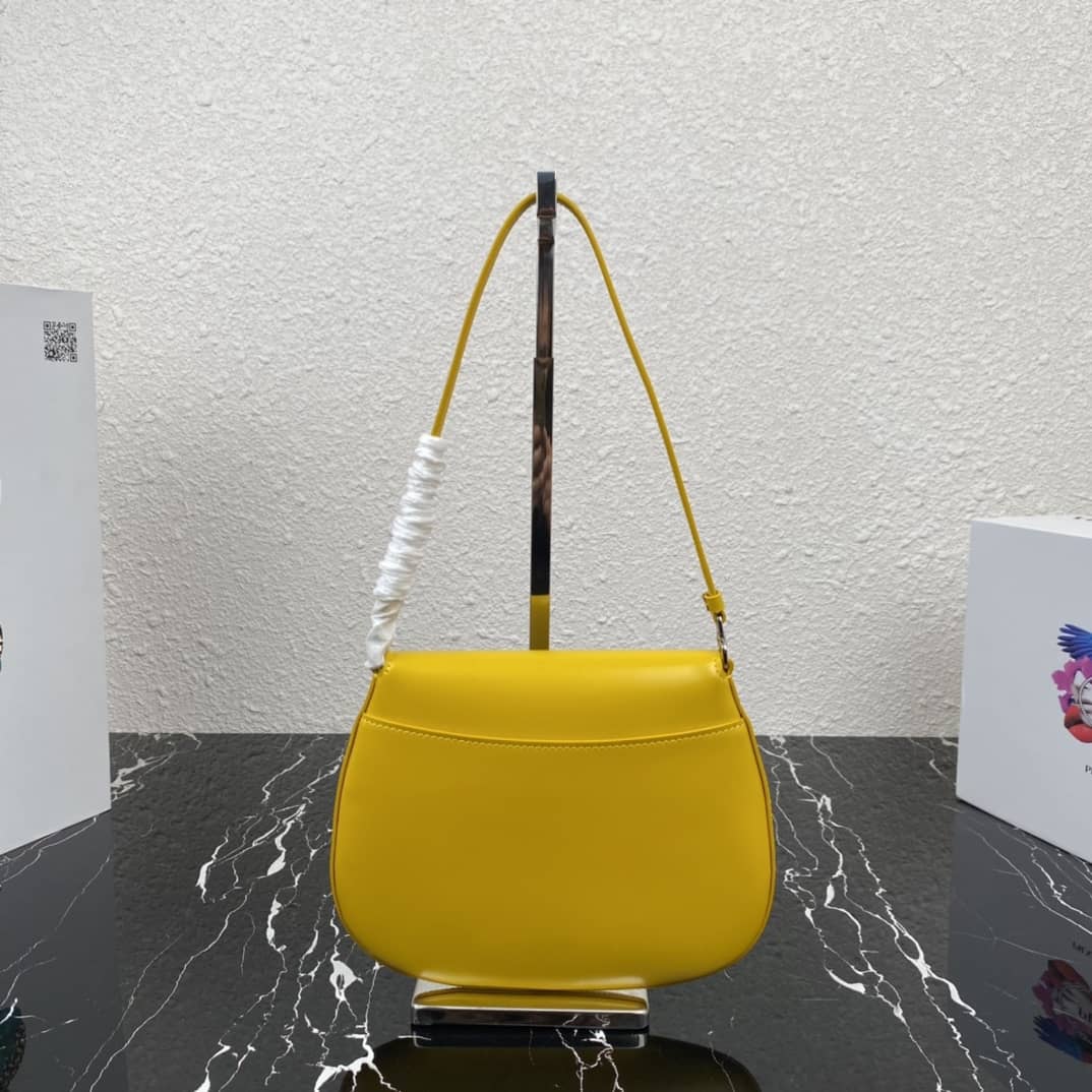 Prada Cleo Bag Dupe Brushed Leather Flap Replica Shoulder Bag - DEEPREPS