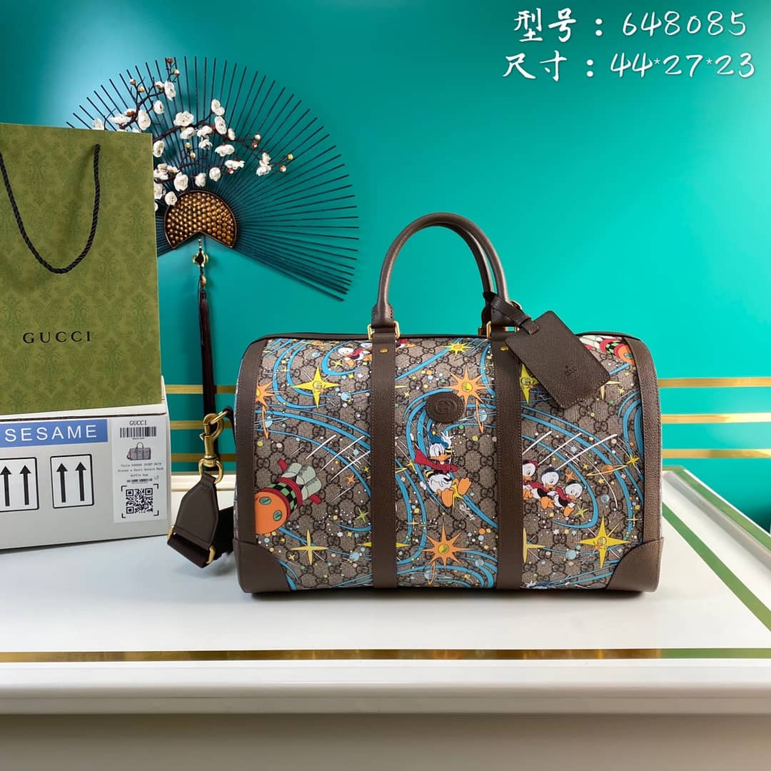 Gucci x Disney Donald Duck Duffle Bag Replica 648085(Cola) - DEEPREPS