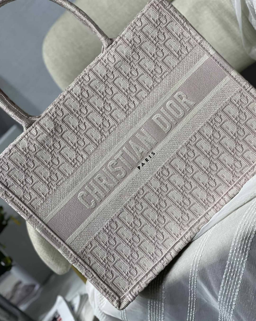 Christian Dior Tote Bag Dupe CD Book Embroidery - DEEPREPS