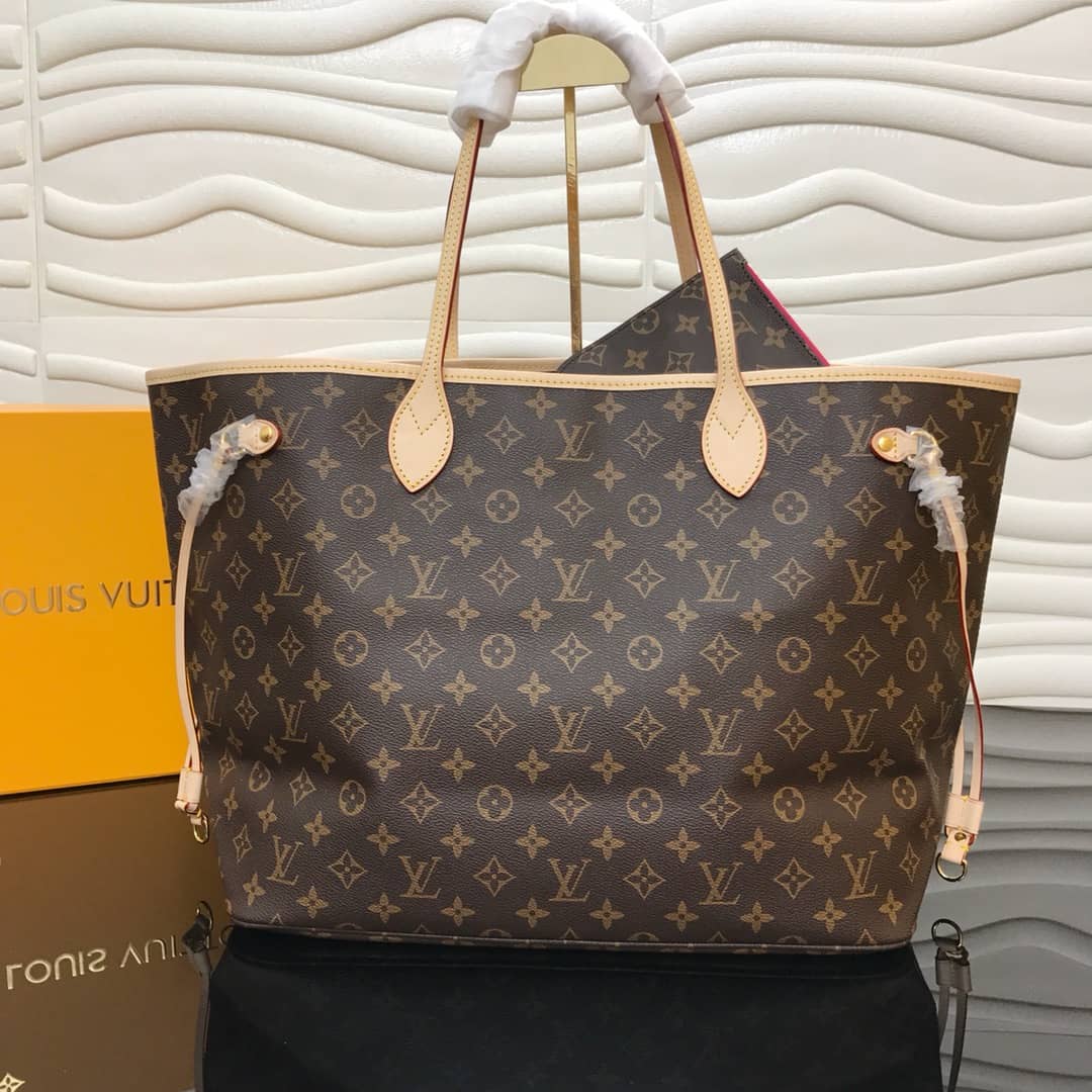 Louis Vuitton Neverfull Dupe Monogram GM Shoulder Bag Replica Pink M40990 - DEEPREPS
