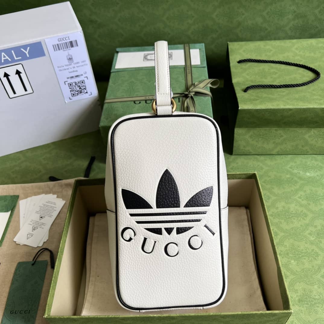 Gucci Adidas x Gucci Mini Top Handle White 702387 Replica Clutch - DEEPREPS
