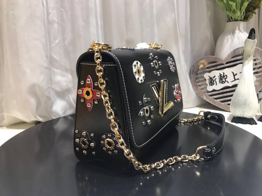 Louis Vuitton Epi Leather Twist MM Replica Bag Black - DEEPREPS