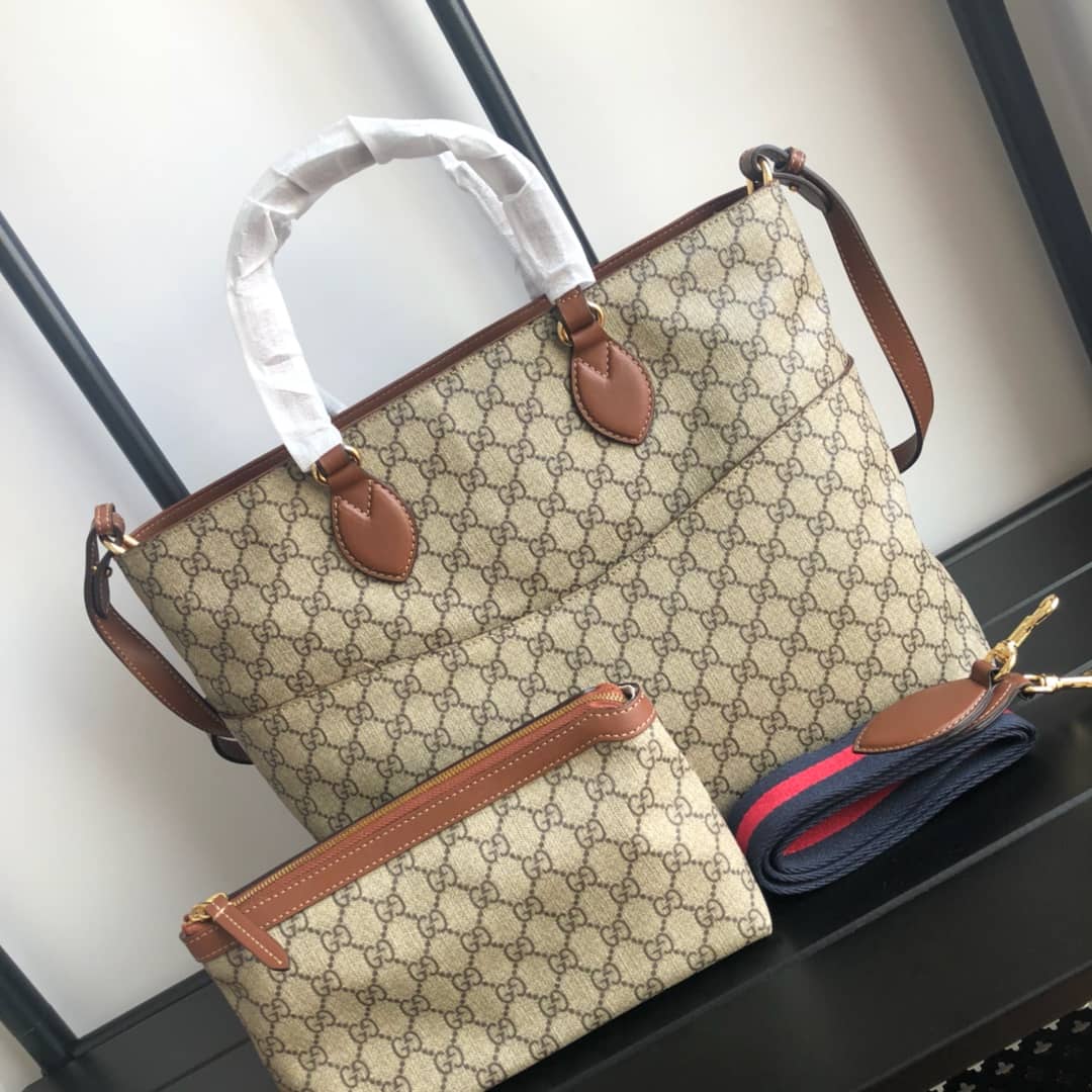 Best Replica Gucci Soft GG Supreme Baby Changing Bag Replica Brown 457356(ColaReps) - DEEPREPS