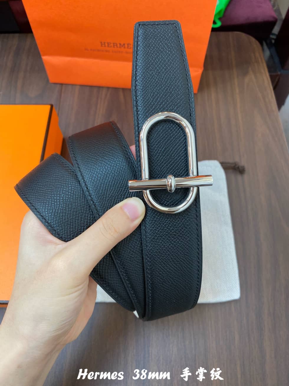 7 Star Hermes Leather Belt 38mm - DEEPREPS
