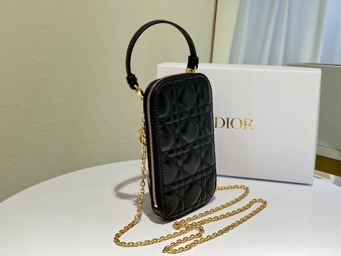 Lady Dior Dupe Lambskin 18CM Phone Holder - DEEPREPS