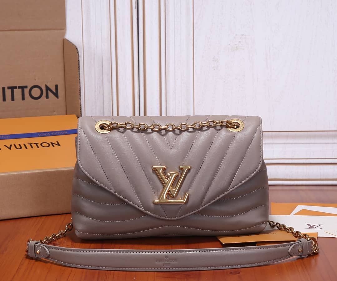 Louis Vuitton New Wave Chain Leather Replica Shoulder Bag Purple M58550 - DEEPREPS
