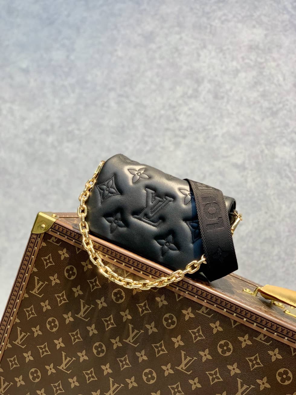 Louis Vuitton Wallet On Strap Bubblegram Black M81398 Replica - DEEPREPS