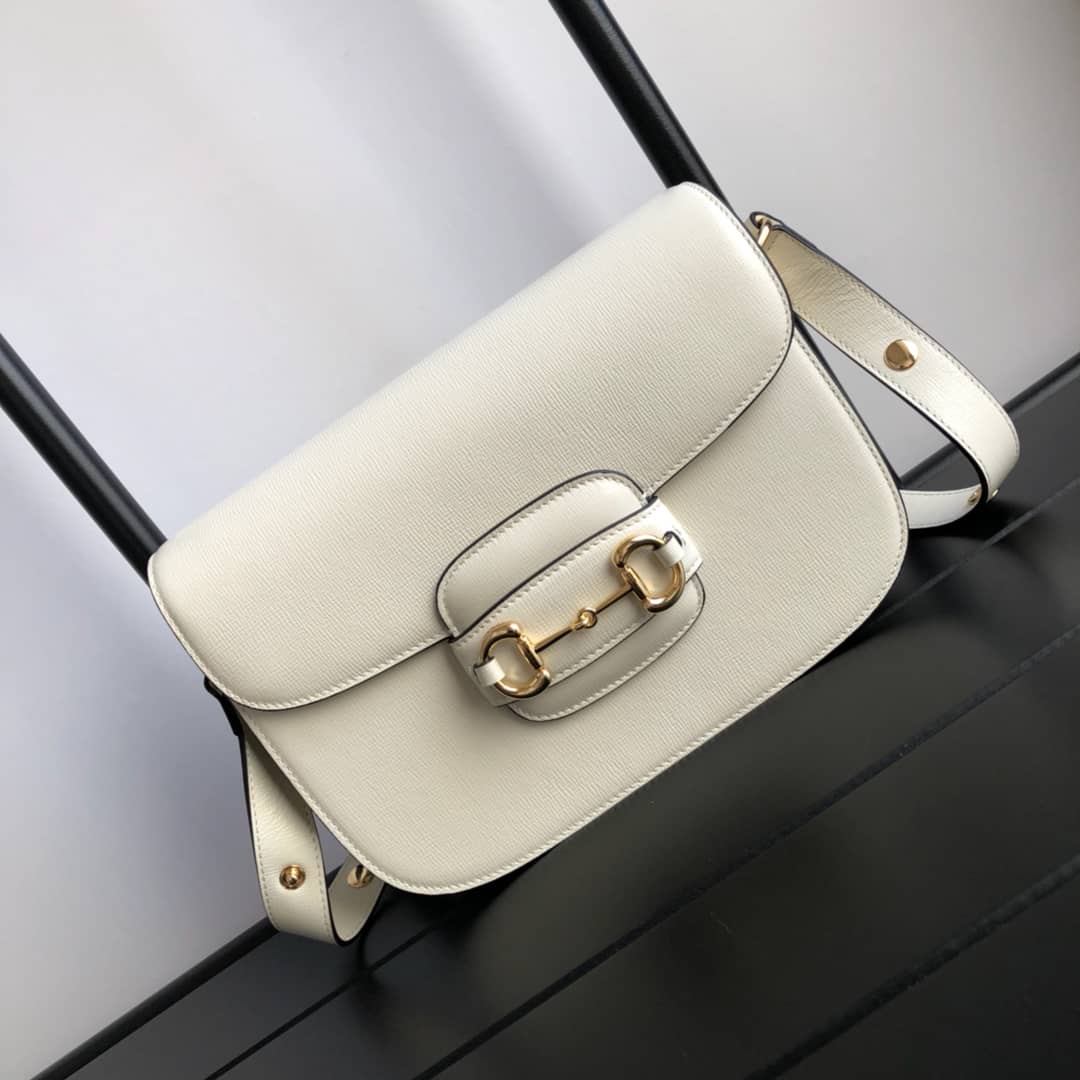 Gucci Horsebit 1955 Shoulder Bag Replica White 602204 - DEEPREPS