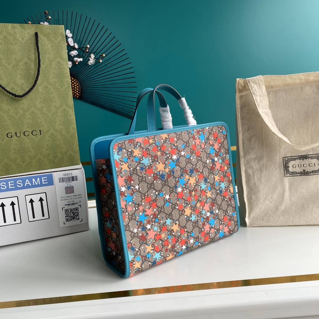 Gucci GG Printed Multicolor Kids Girl Tote Replica 605614 - DEEPREPS