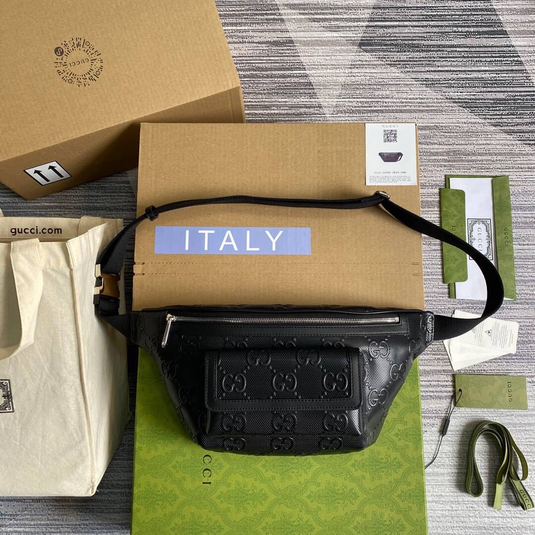 Gucci GG Embossed Belt Bag Replica White 645093 - DEEPREPS