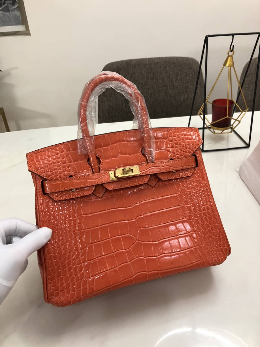 Hermes Birkin 25CM Crocodile Shiny Replica Bag - DEEPREPS