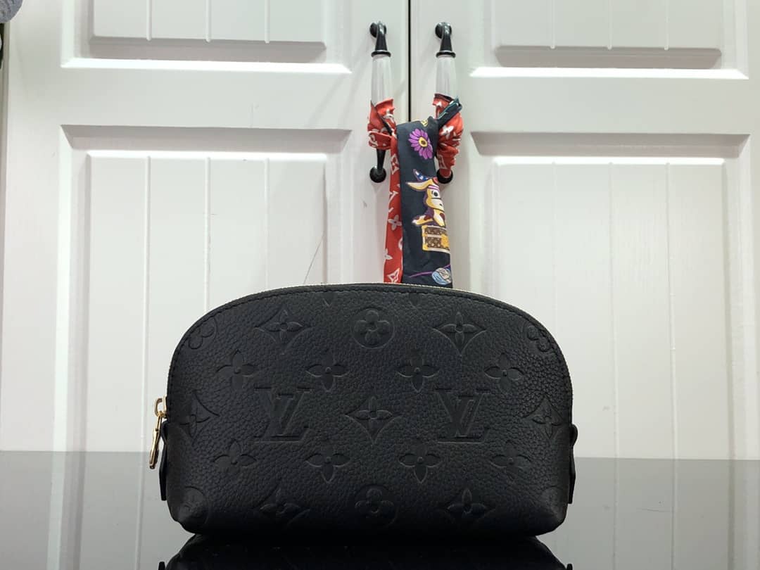 Louis Vuitton Pochette Dupe Monogram Cosmetic Pouch  Black M47515 - DEEPREPS