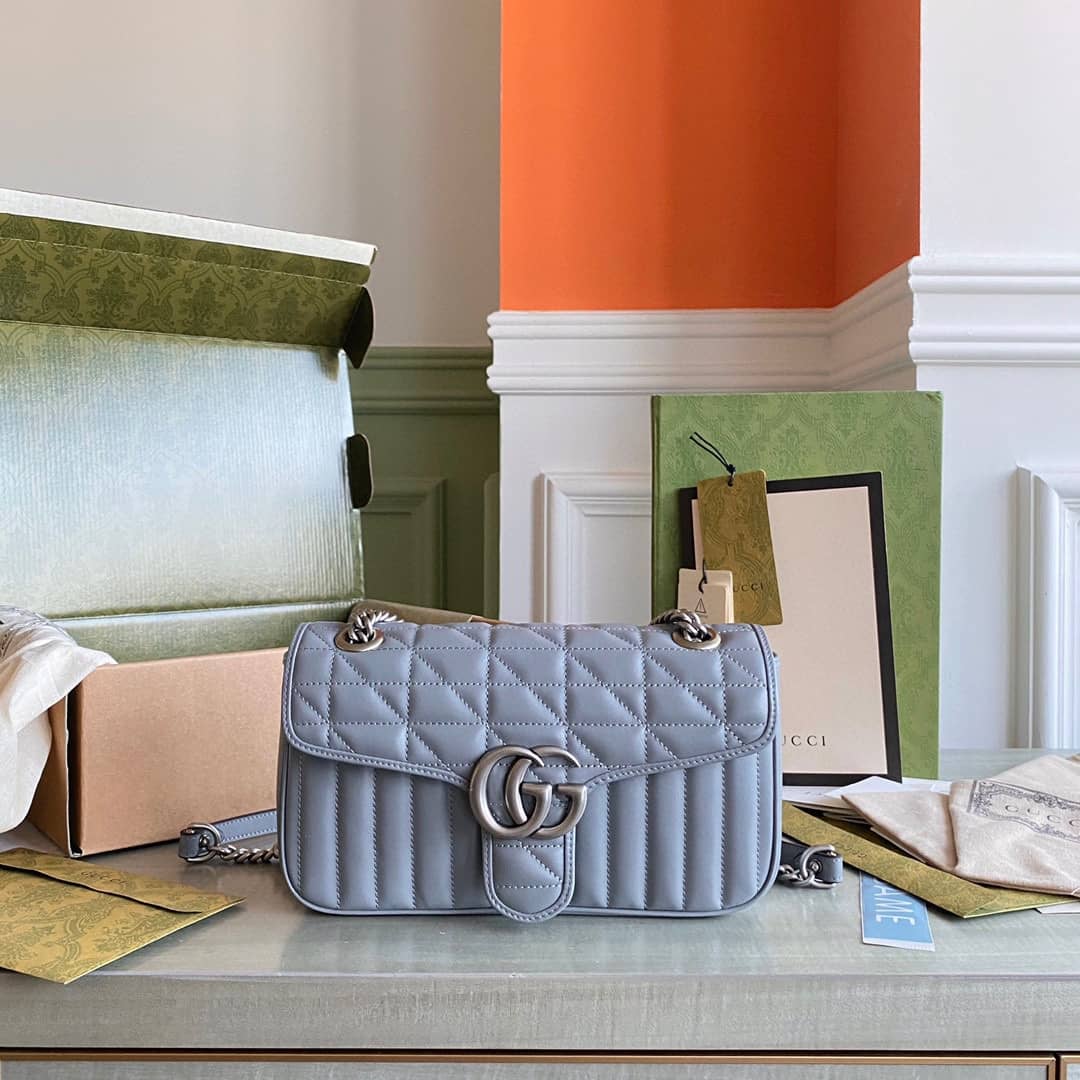 Gucci GG Marmont Small Matelassé Leather 443497 - DEEPREPS