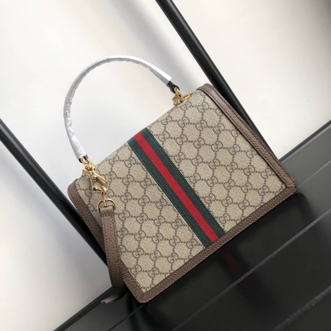 Gucci Ophidia Small Top Handle Bag Replica Brown 651055 - DEEPREPS