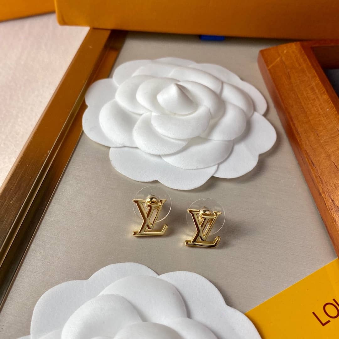 LV Hoop Earrings Dupe Logo - DEEPREPS