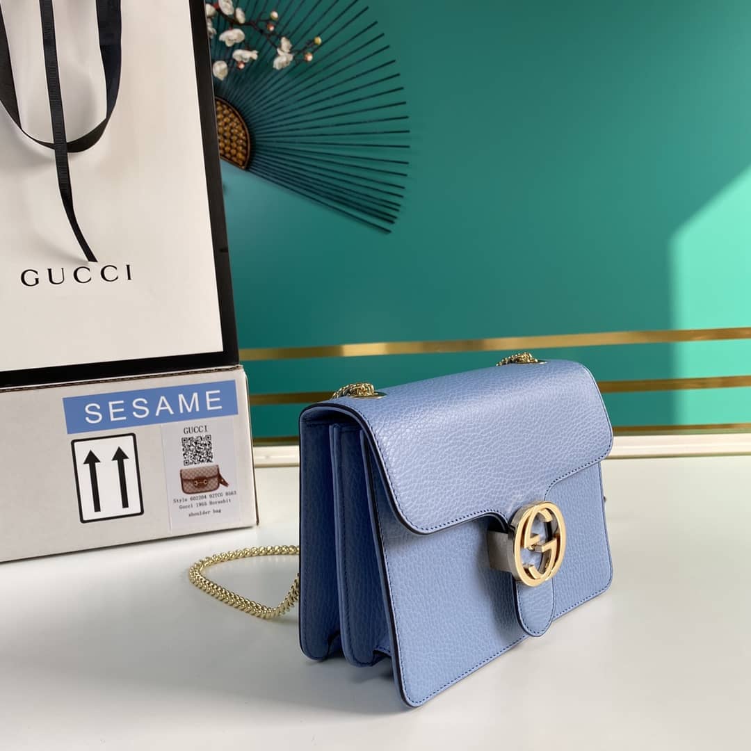 Gucci Interlocking Leather Chain Crossbody Bag Replica 510304 - DEEPREPS