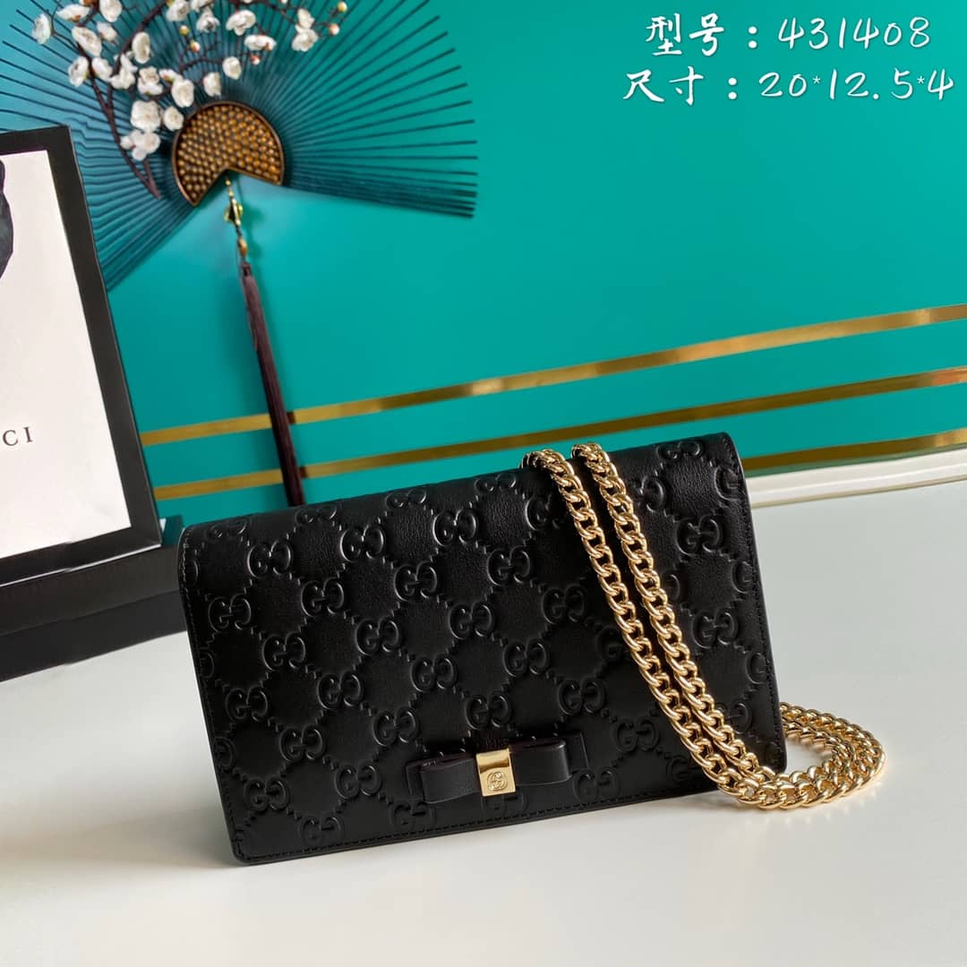 Gucci Signature Mini Crossbody Bag Replica 431408 - DEEPREPS