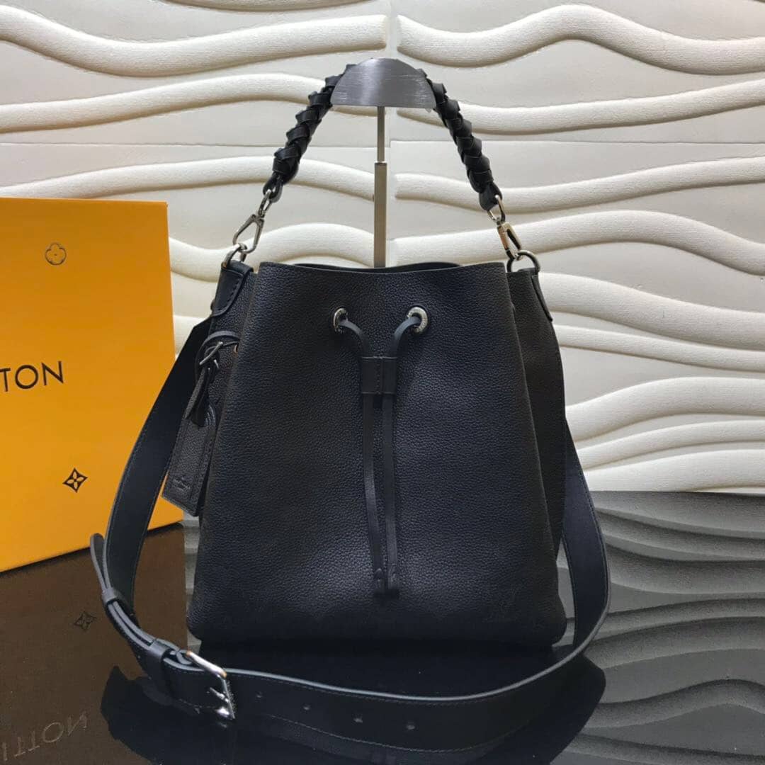 Louis Vuitton Mahina Muria Replica Handbag Black M55801 - DEEPREPS